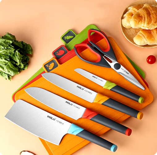 Comfy Home™Smart Cutting Board and Knife Set with Holder