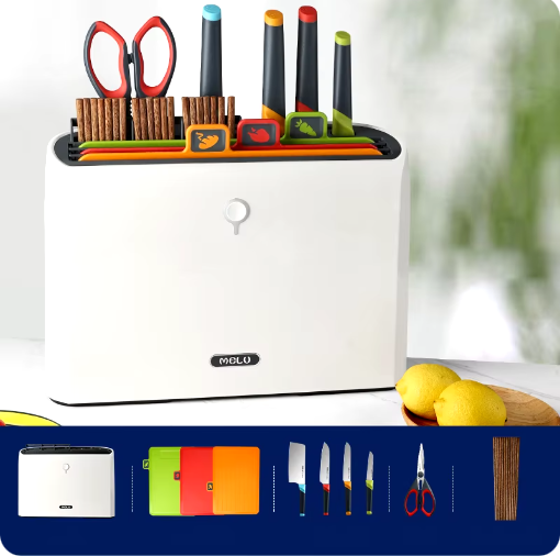 Comfy Home™Smart Cutting Board and Knife Set with Holder