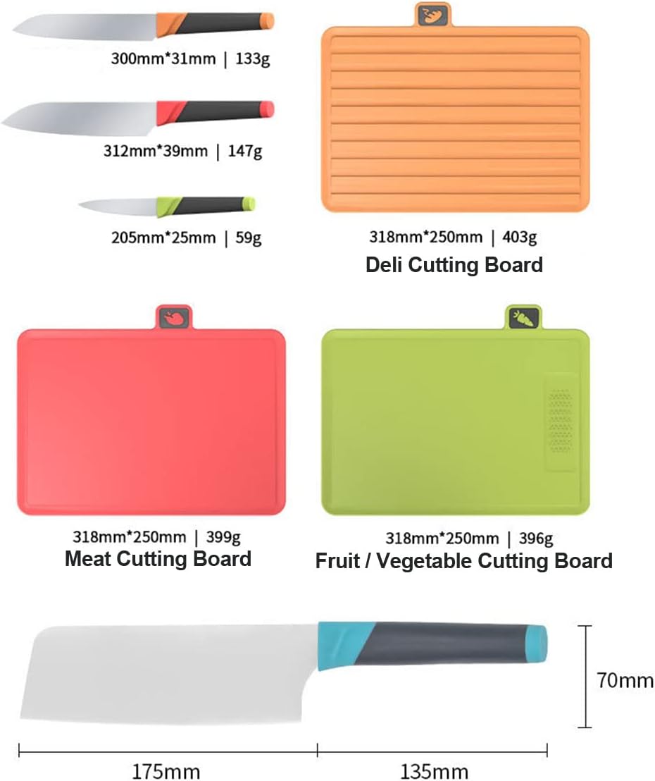 Comfy Home™Smart Cutting Board and Knife Set with Holder