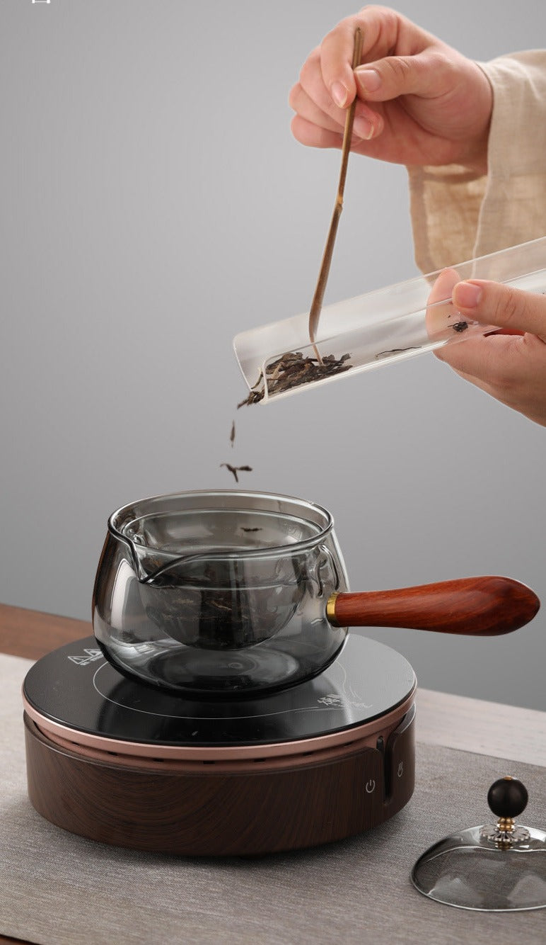 Glass Teapot Modern Rotate Chinese Kung Fu Tea Set
