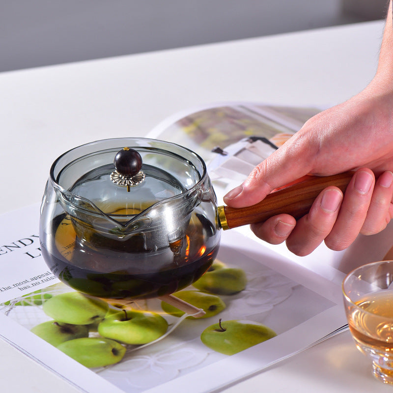 Glass Teapot Modern Rotate Chinese Kung Fu Tea Set