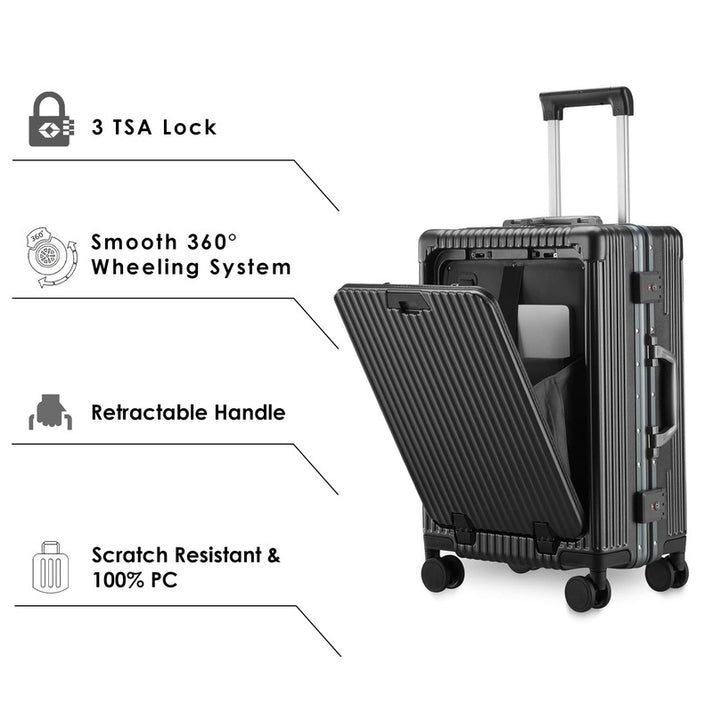 The New Luggage Multifunctional Aluminum Frame Trolley