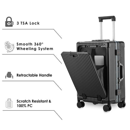 The New Luggage Multifunctional Aluminum Frame Trolley