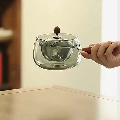 Glass Teapot  Modern Rotate Chinese Kung Fu Tea Set